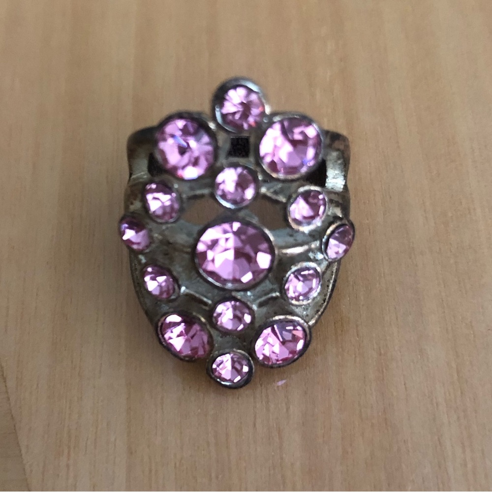 Gorgeous pink multi stone vintage ring, size 5